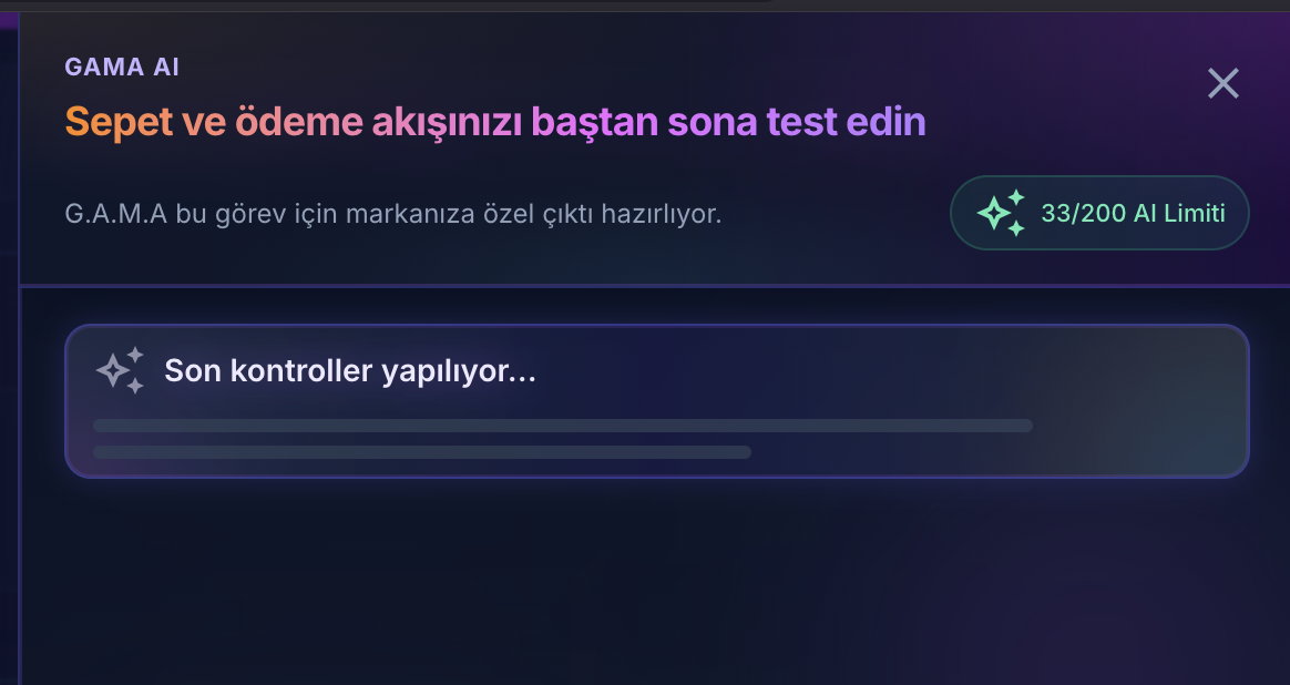 Panelde AI destekli görev çıktıları